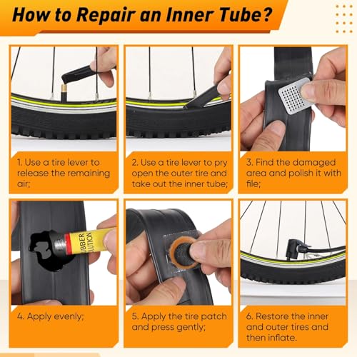 27.5x2.125 Bike Tire and Tube Set - MTB Off-Road Replacement Kit