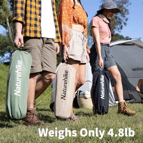 Naturehike GreenWild Camping Cot, Ultralight Folding Backpacking Cot, 60-Second Easy Set-Up, Supports 330lbs, Portable Camping Bed for Adults for Camping Hiking Travel Home