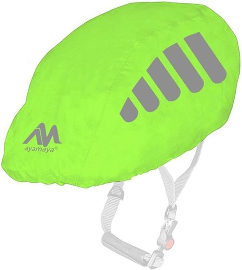 ayamaya Bike Helmet Cover with Reflective Strip, High Visibility Waterproof Cycling Bicycle Helmet Rain Cover Windproof Dustproof Breathable Road Bicycle Helmet Water Cover Ride Gear