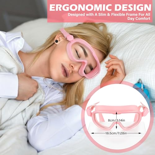 Pink Lash Goggles for Shower Eyebrow Protector - Waterproof Eye Safety