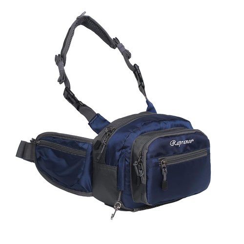 Raprance Fly Fishing Waist Pack with Adjustable Waist Strap, Multi Pocket Fall River Fishing Chest Pack