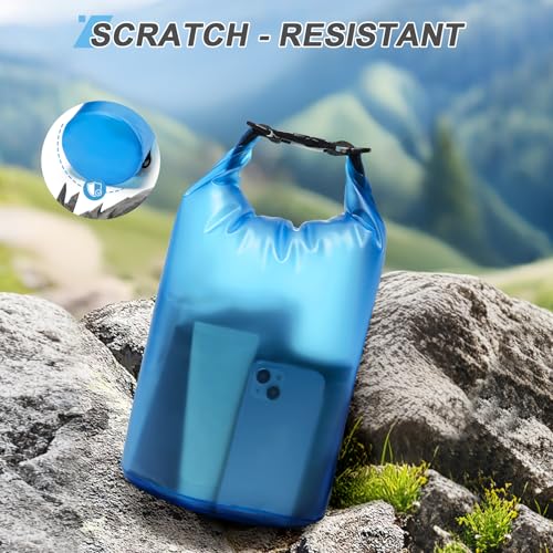 Waterproof Dry Bag for Kayaking 5L/10L with Blue Variation - Roll Top Waterproof Storage for Swimming Camping Boating