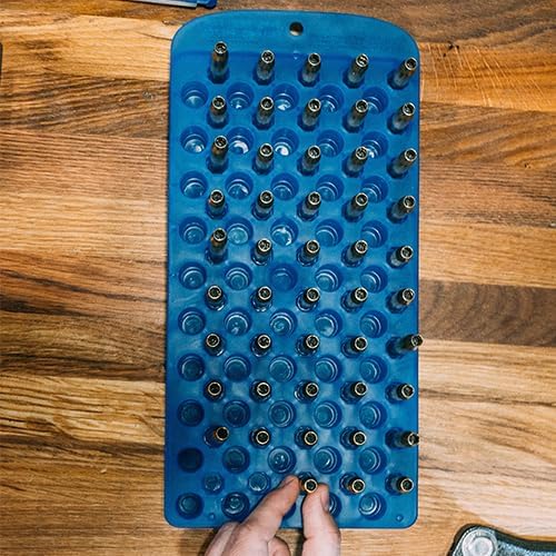 Universal Reloading Tray for Convenient 50 Round Brass Storage,blue