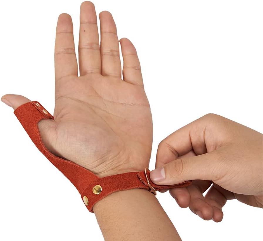 TOPARCHERY Arrow Gloves 2 Finger Protective Guard Leather for Right Left Hand Hunting Shooting Target Recurve Horse Bow