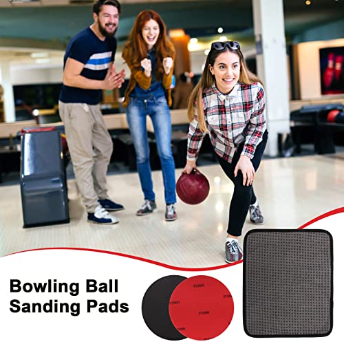 Bowling Ball Sanding Pads Set 6+1 Grits 500/1000/2000 with Cleaning Towel