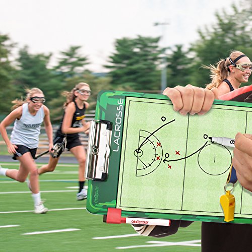 Dry Erase Coaches Clipboard for Women's Lacrosse - Full & Half Field, Roster