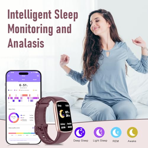 Zeacool Bordeaux Fitness Tracker with Heart Rate Blood Oxygen Sleep Monitor 123 Sports Modes Waterproof Smartwatch