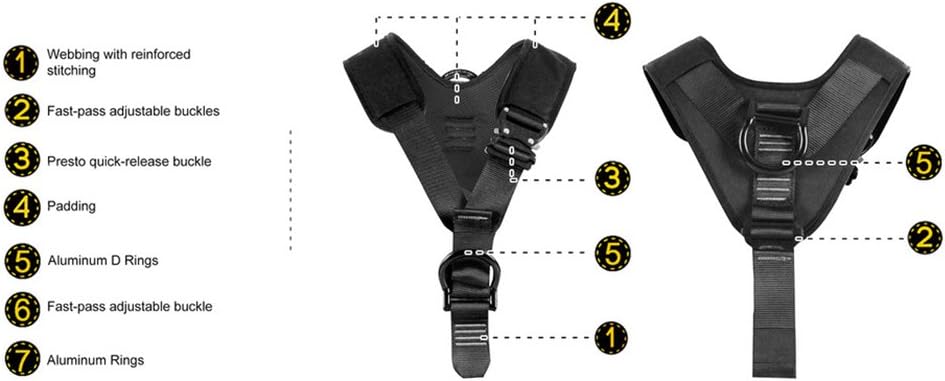 Fusion Climb Spartacus Tactical EVA Padded Adjustable Zipline Harness Chest Piece 23kN (TCH-603-SHD)