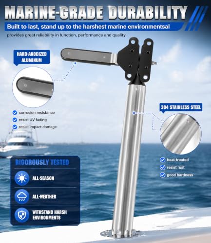 Adjustable Marine Boat Grill & Table Mount in 304 Stainless Steel
