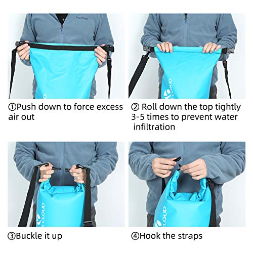 Waterproof Dry Bag 20L for Kayaking Camping Beach Surfing - Pink
