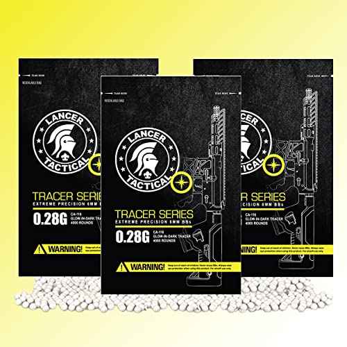 Lancer Tactical Pro Series 0.28g Tracer Airsoft BBS 4000 RoundsX3