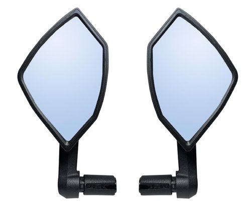 Hafny 2025 Bar End Bike Mirror, HD Glass Lens, Ajustable & Rotatable Safe Rearview Bicycle Mirror, Blast-Resistant, HF-6003-FR054 (Blue Glass (Left + Right) Pair)