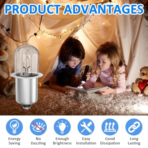 2 Pack 18V Xenon Bulb Replacement for Handheld Flashlights - EAGLEGGO