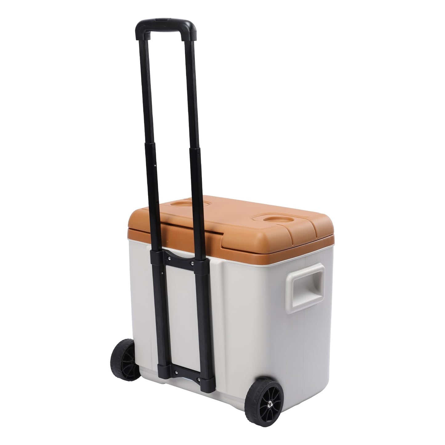 Aircity 32 Qt Cooler with Wheels, Ice Chests Portable Camping Cooler-2 Cup Holders, 4 Inch Wheels & Retractable Handle for Car Fridge for RV, Truck, Van, Camping, Travel, Outdoor(30L)