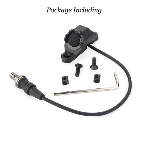 NOBUHIRO Remote Pressure Switch, Tactical Flashlight Switch Compatible with M300 M600 Light, Metal Switch Mounted for Mlok/Keymod Rail