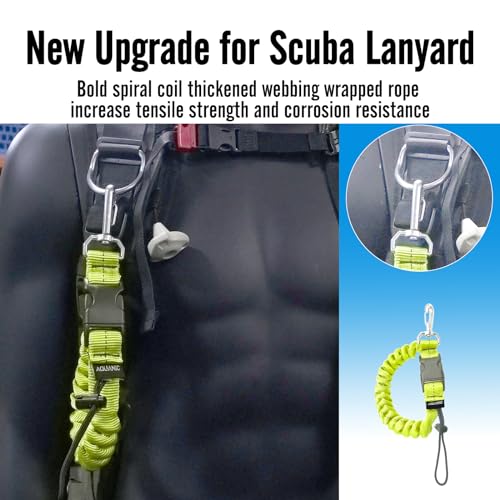 nitescuba Scuba Diving Spring Clip Lanyard Anti-Lost Lanyard with Quick Release Buckle for Outdoor Sports
