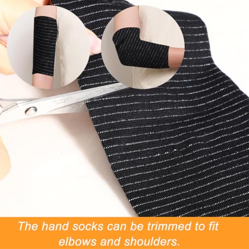 Hand Socks Wrist and Thumb Spica Wrap Liner Cotton Stockinette Sleeve Elastic Wrap Tube Bandage Tubular Bandages Arm Cast Stockinette for Under Brace Splints Air Casts Hand Brace