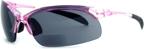Calabria 48BF Sport BiFocal Reading Sunglasses Mens Womens Lightweight Comfortable Semi-Rimless Wrap Around Bi-Focal Sunnies