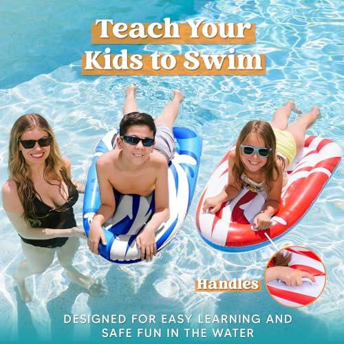 Inflatable Pool Float for Kids - 2 Pack Water Board, Summer Water Toys
