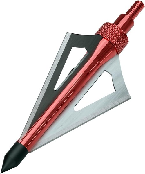 Hunting Broadheads, 12PK 3 Blades Archery Broadheads 100 Grain Screw-in Arrow Heads Arrow Tips Compatible with Traditional Bows and Compound Bow