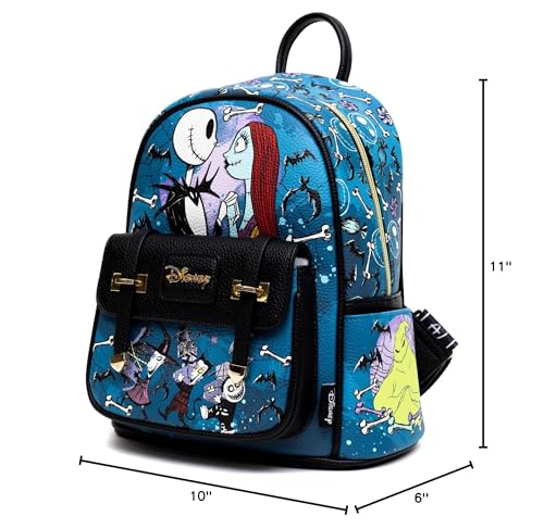 Wondapop Nightmare Before Christmas 11" Vegan Leather Fashion Mini Backpack