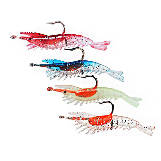 EYAKEG Pre-Rigged Shrimp Crawfish Soft Plastic Fishing Lures, Premium Durable Swimbaits for Freshwater Saltwater, Fishing Jigs for Bass- Amazing Fishing Gifts- Store Separately, Prevent Melting