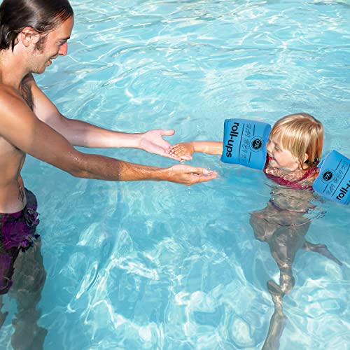 Kids & Adults Inflatable Swim Arm Bands 3 Pairs Floatation Sleeves Blue