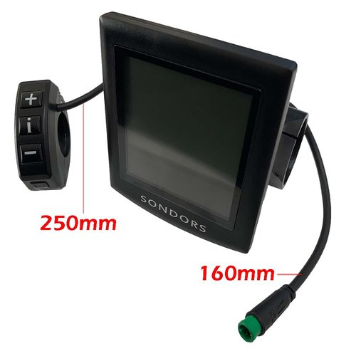 NULKOMMA Ebike LCD Display for 36V 48V Electric Bicycle Multi-Information LCD Screen Display Control Panel Waterproof 5 Pins Male Plug Display Meter Suitable for Center E-Bike Handlebar