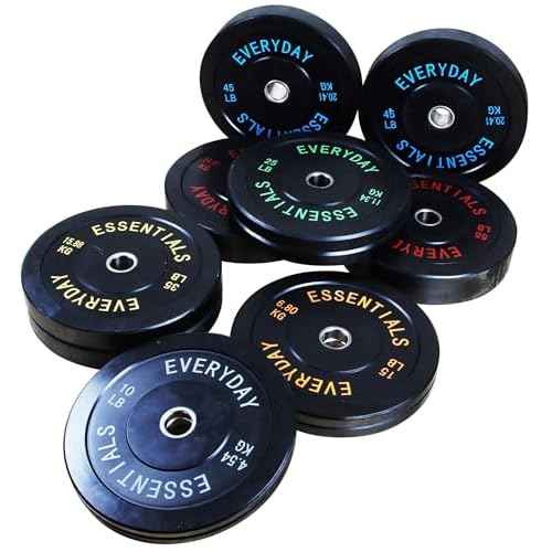 Fitvids 2-Inch Olympic Bumper Plates, Perfect Weight Plates for Weightlifting and Strength Training, Multiple Weights Available
