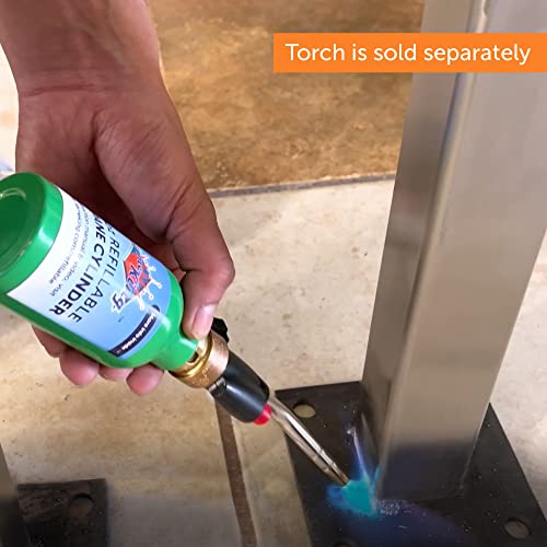 Refillable 1/4-Lb Propane Cylinder Tank - Portable & Reusable with Safety Valve - Variation: 1/4LB Tank 1-PK
