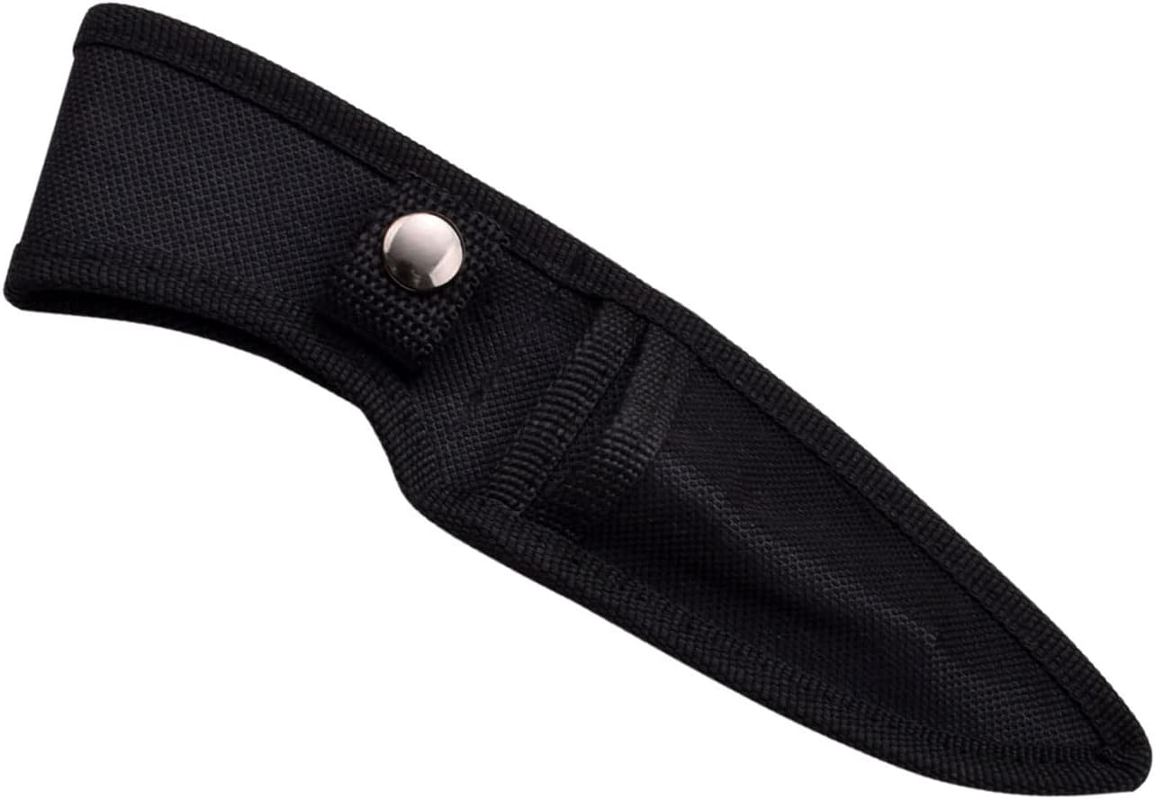 Survivor HK-767CA Fixed Blade Outdoor Knife, Black Blade, Cord-Wrapped Handle, 8-Inch Overall