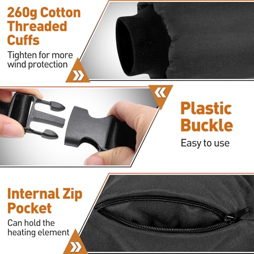 Football Hand Warmer Pouch- Soft Warm Windproof Sports Hand Warming Pouch with Zipped Pocket Adjustable Strap, Youth Hand Warmer Hand Muff for Football Hiking Camping Cycling Outdoor Recreation
