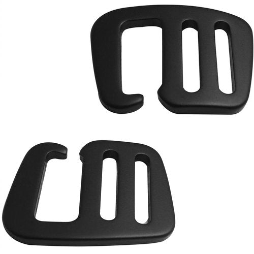 LUORNG 8PCS 20mm Black G-Hook Wave Buckles Backpack Strap Belt Hardware Carabiners Hook Adjustable Buckles Backpack Luggage Strap Webbing Outdoor Webbing Buckle Clips