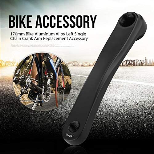Tbest Bike Crank Arm 170mm Aluminium Alloy Left Crank Set Chain Set for MTB Road Bicycle, Square Rhombic Hole