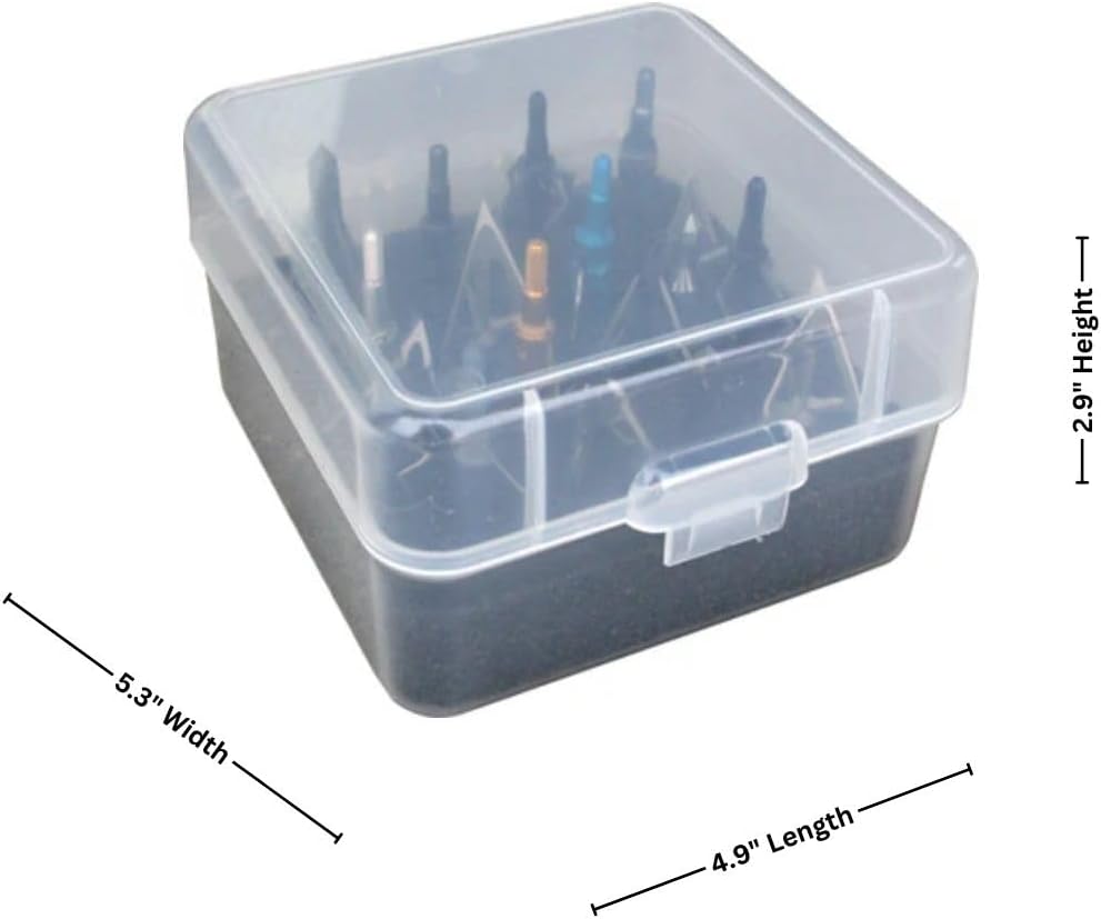 MTM BH16 Broadhead Box Broadhead Box - Holds 16 Fixed or Mech. USA Made, Clear