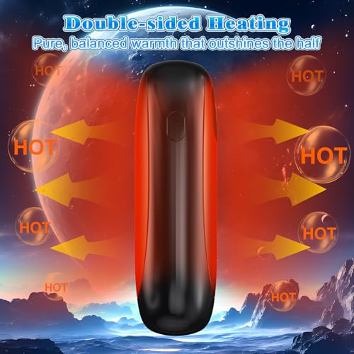 Hand Warmers Rechargeable 2 Pack, Electric Dual-Sided Heating with LED Display & Flashlight, Max 127¢µ, 13Hrs Long Lasting Pocket Heater for Raynauds, Hunting Essentials, Golf Gifts for Men Women