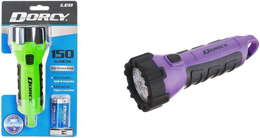 Dorcy 55 Lumen Floating Water Resistant LED Flashlight with Carabineer Clip, Pink ( 41-2509)