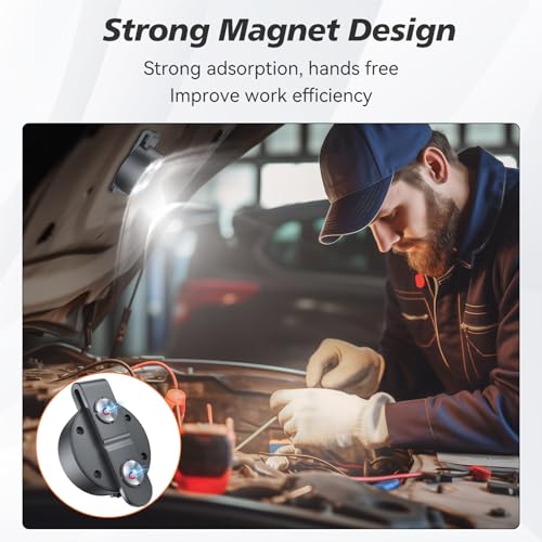 [2 Packs] Clip On Flashlight Work Light With Magnet Beanie Hat & Skull Cap Running Lights For Runners Safety Light Warning For Night Walking Headlamp Rechargeable LED Wearable Light For Vest -Black
