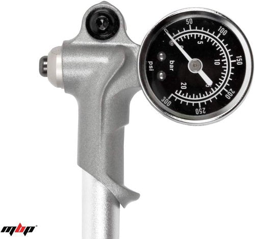 MBP Bicycle High Pressure Shock Pump (300 Psi Max) Front Forks and Rear Suspension, Special Pump Head with Lever Lock