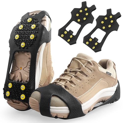 Ice Cleats Snow Traction Crampons for Shoes & Boots XXL 13-15.5 - Anti Slip