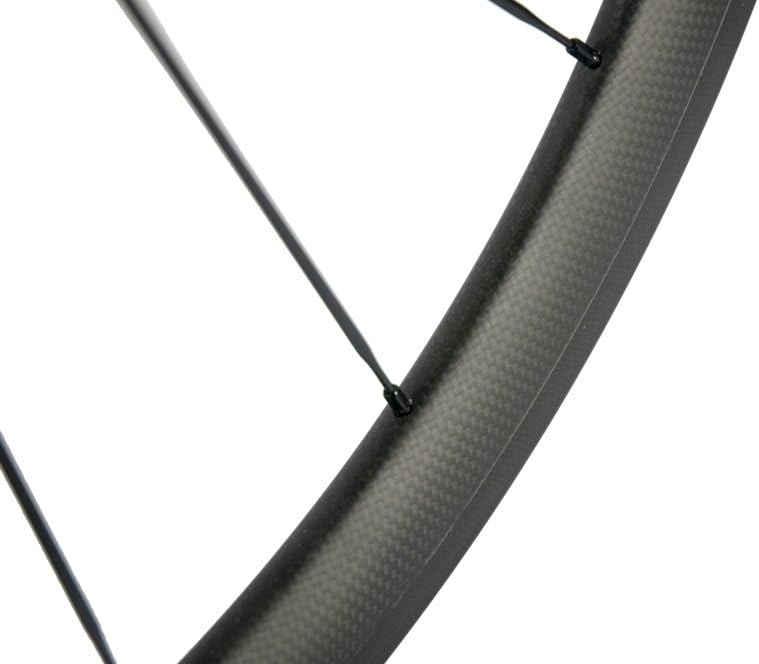 SunRise Bike 1 Pair of Road Bike Carbon 700C Clincher Wheelset Super Light Bicycle Wheels 38mm Depth (fit for Shiman0 Cassette)