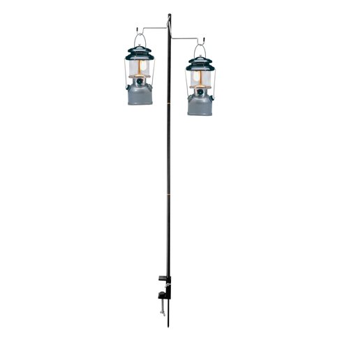 Phuma Camping Lantern Stand Hanging Pole for Portable Lamp - Folding Collapsible Outdoor Hanger Hook Holder, Black aluminium ; Copper