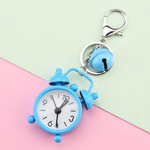 Opexicos 2Pcs Mini Alarm Clock Car Keychain Creative Car Ornament Bag Pendant Ornament Couple Key Chain Small Gift