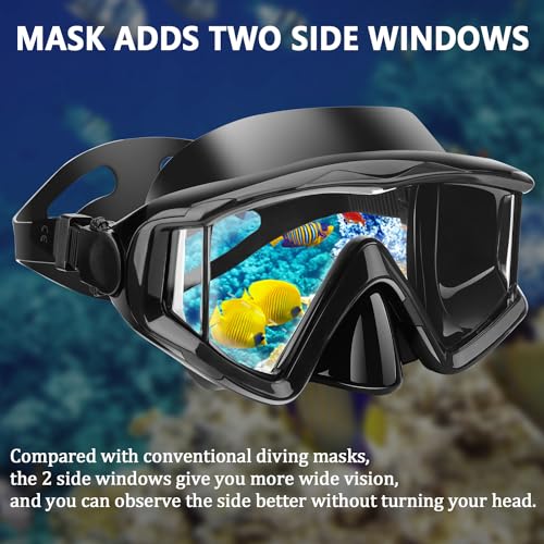 Snorkeling Gear Snorkel mask Scuba Set Scuba Diving mask Snorkeling Gear Swimming Goggles Snorkeling Set Swim Dive mask