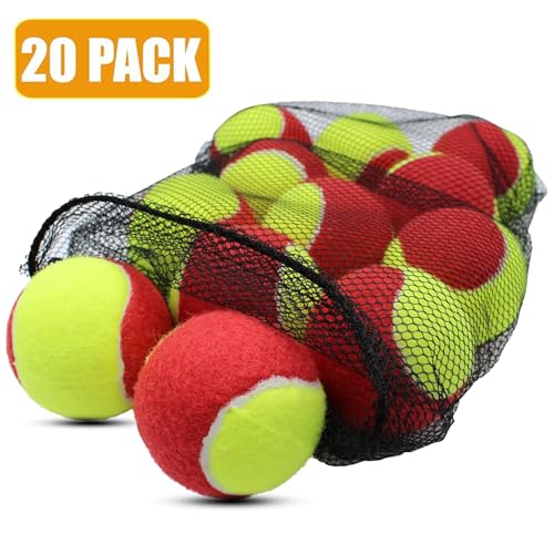 Magicorange Low Compression Tennis Balls - Red, 20 Pack for Beginners & Training