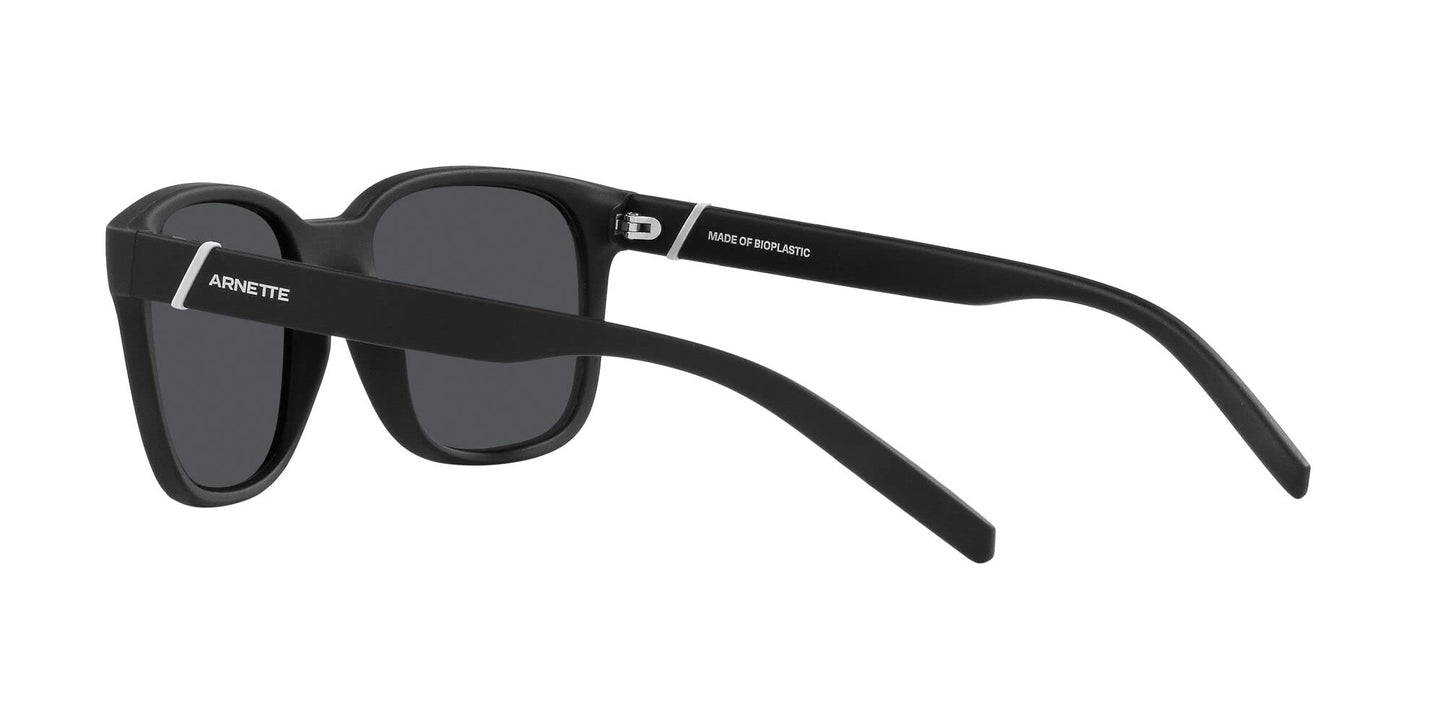 ARNETTE Man Sunglasses Matte Black Frame, Dark Grey Lenses, 55MM