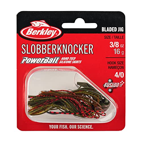 Berkley SlobberKnocker Fishing Jig - Hot Craw / 3/8 oz, 4/0 Hook
