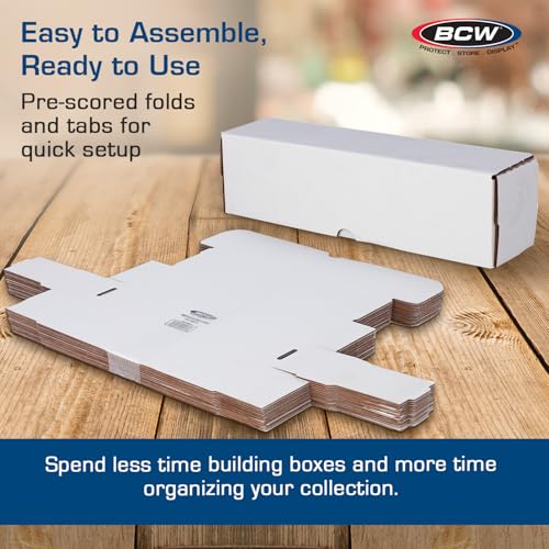 14-Inch Toploader Card Storage Box 5 Pack - Heavy Duty Organizer for Sports & Trading Cards