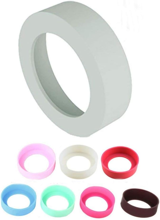 AKOAK Water Bottles Bottom Silicone Sleeve Protective Cover Cap,2.56 Inches,Fit for Cups with Bottom Base Diameter From 2.56 Inches to 2.75 Inches (Pink)