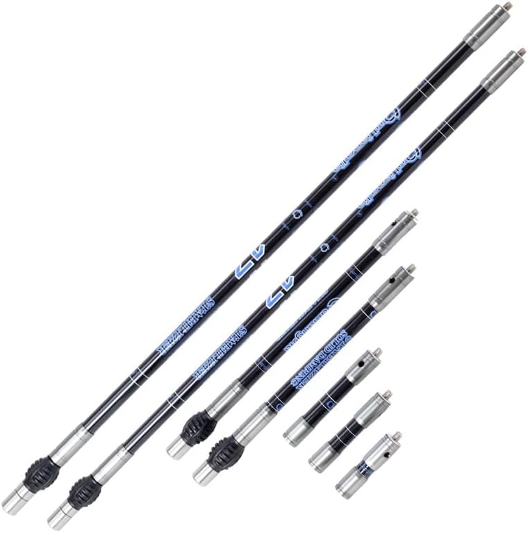 ZSHJGJR Archery Bow Stabilizer Balance Bar Rod System 3-30 Inch Carbon Fiber Stabilizer Damping Shock Absorber for Recurve Compound Bow